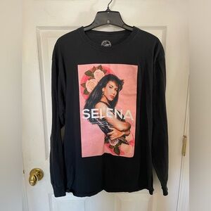 Selena Official Merchandise Black Long Sleeve Graphic Shirt Size ML